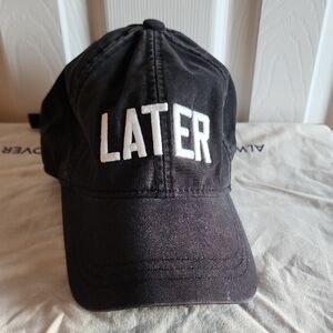 American Eagle Outfitters Black 'Later' Hat